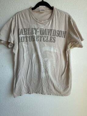 Harley-Davidson Vintage 2012 Laugermans York PA T-Shirt Size L Beige USA